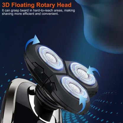 5 In 1 Electric Razor Shaver Rechargeable Cordless Head Beard Trimmer Shaver Kit IPX6 Waterproof Dry Wet Grooming Kit - DropOnline.co