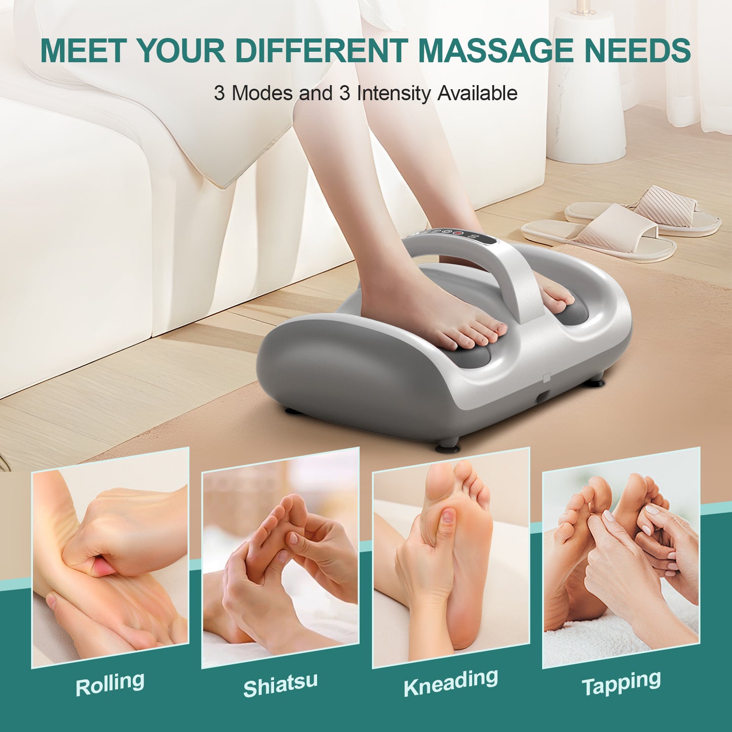 Leg Beauty Machine - Electric Foot Massager, Featuring Light Therapy Function, Adjustable Speed And Direction Control, Designed To Help Relax The Body And Relieve Pain