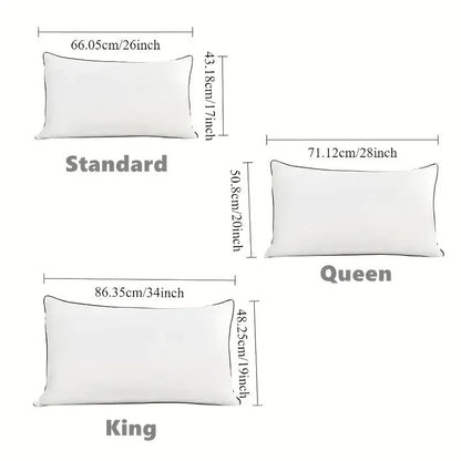 2 Pieces Bed Pillows Grey-QUEEN - DropOnline.co