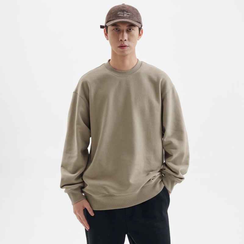 Men's Solid Color Fleece-lined Jacket With A Hoodie Inside