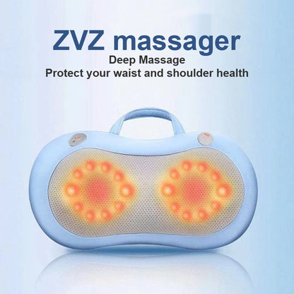 Massage The Back And Neck With Heated, Kneading Deep Tissue Massage Pillows - DropOnline.co