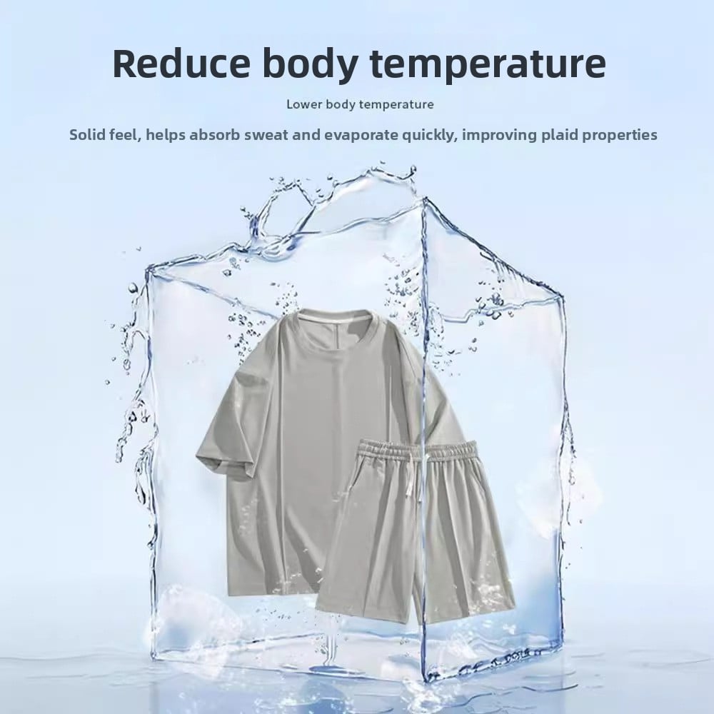 Men's Ice Silk T-Shirt - Cooling Short Sleeve Summer Shirt