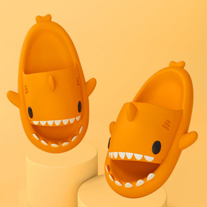 Adult's Slippers Indoor Outdoor Funny Shark Cartoon - DropOnline.co