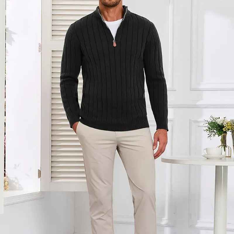 Retro Versatile Long Sleeve Sweater Men