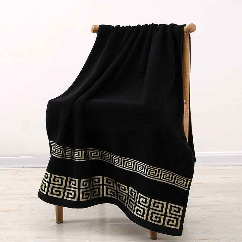 Wide Satin Jacquard Beach Cotton Bath Towel