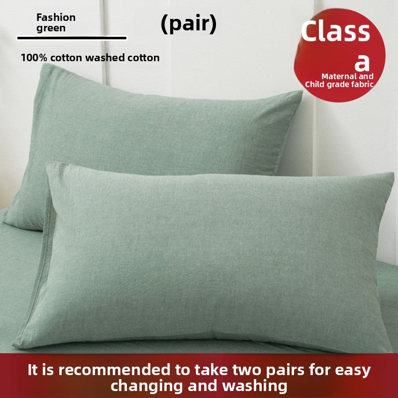 Pure Cotton Pillowcase - Premium Natural Fiber Pillow Cover
