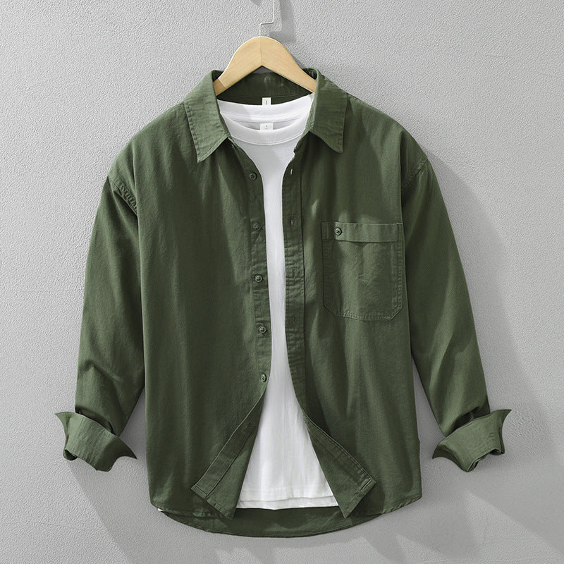 Men's Casual Long Sleeve Shirt - Comfortable Button-Down for Everyday Wear