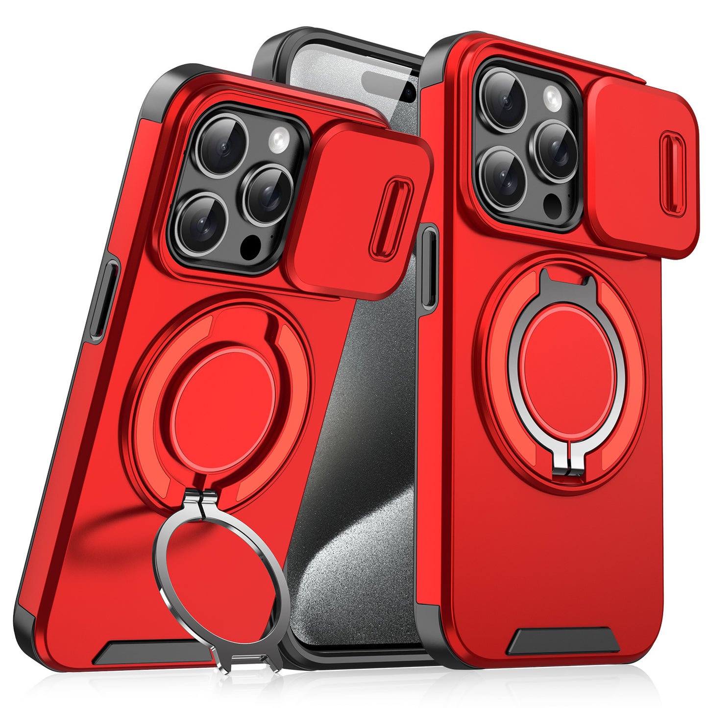 Magnetic Sliding Window iPhone Case - Privacy Protection for iPhone 11-17 Pro Max