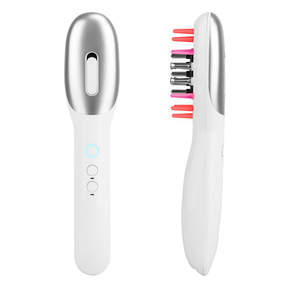 1Pc Electric Scalp Massage Comb Microcurrent Hair Brush Handheld Head Scratcher Massager Hair Oil Applicator With Vibration Micro-Current Mode Red & Blue Light Therapy Oil Applicator - DropOnline.co