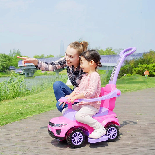 1 Push Cars for Toddlers Kid Ride on Push Car Stroller Sliding Car with Horn Music Light Function Secure Bar Ride on Toy for Boy Girl 1-3 Years Old