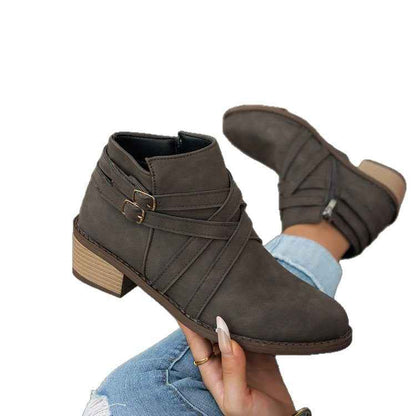 Retro Style Fashionable Single Boots