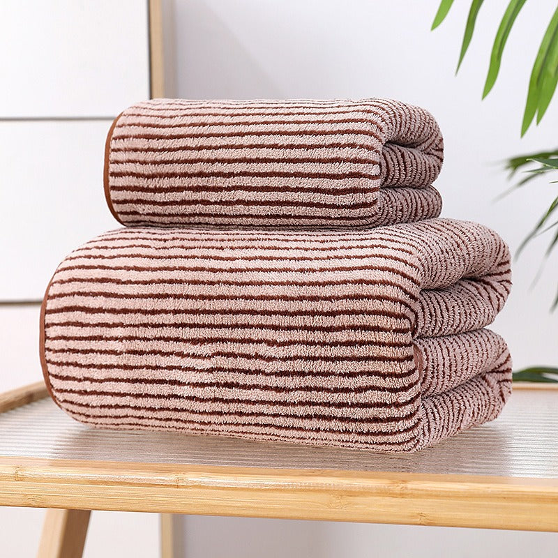 Premium Coral Fleece Towel Set - Quick Dry Bath & Beach