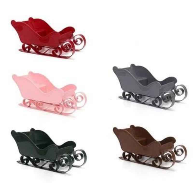 Red Santa Sleigh Christmas Fireplace Decoration - Collectible Holiday Centerpiece - DropOnline.co