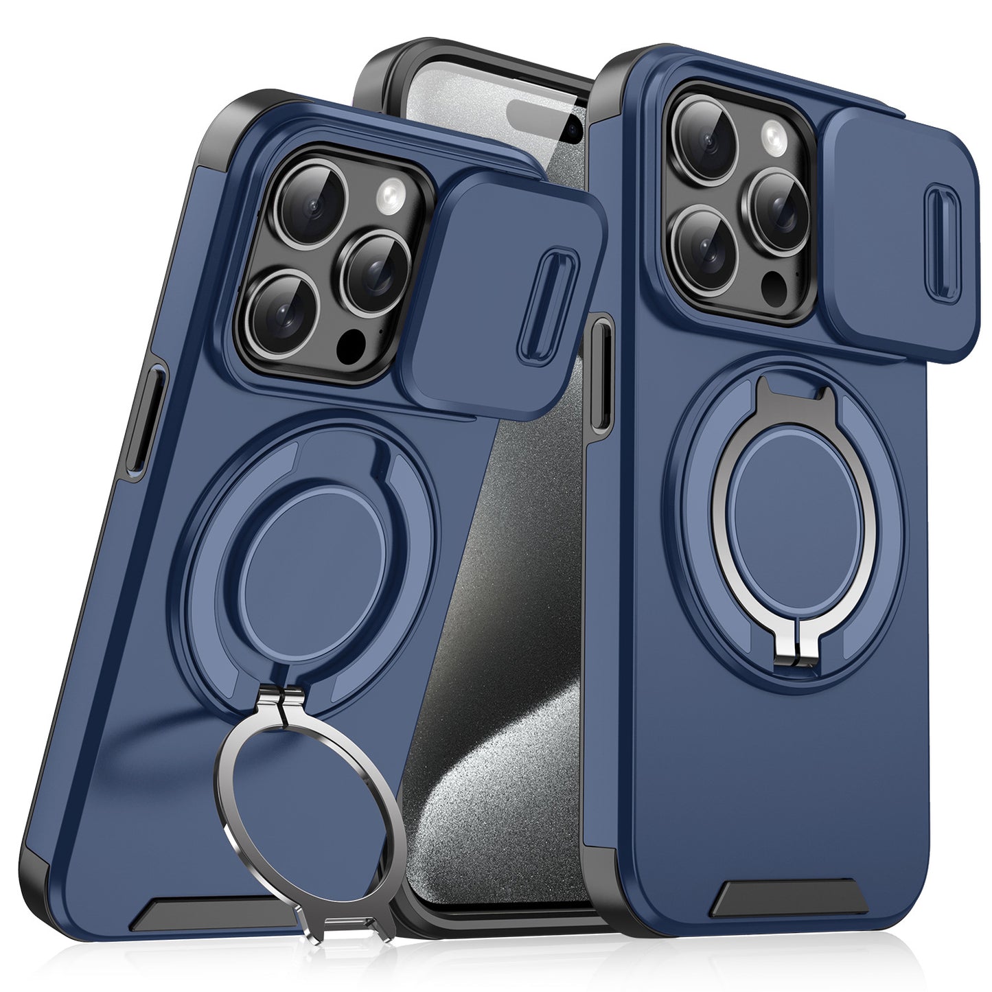 Magnetic Sliding Window iPhone Case - Privacy Protection for iPhone 11-17 Pro Max