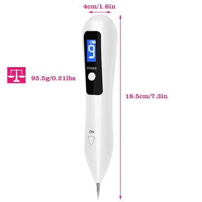 Skin Tag Repair Kit Portable Beauty Equipment Multi-Level With Home Usage USB Charging LCD Level Adjustable 6 Replaceable Needles - DropOnline.co