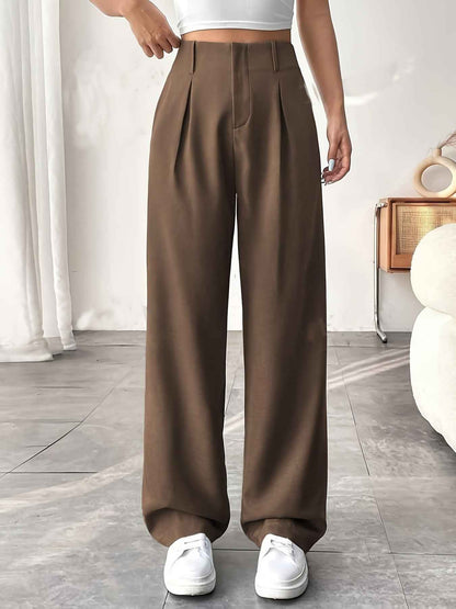 Ladies' High-waisted Slim-fit Suit Pants Wide-leg Floor-dragging Pants