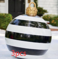 Giant Inflatable Christmas Ball 60cm - PVC Outdoor Ornament Decoration for Tree & Yard