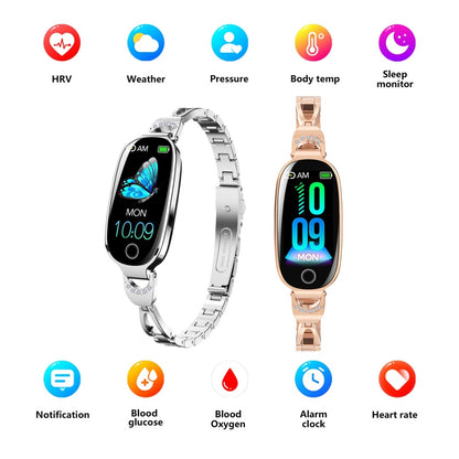 Smart Watch - Fitness Tracker And Menstrual Cycle Tracking, Heart Rate&Blood Pressure Monitoring, Sleep Tracking, Step Counter, Waterproof Smart Watch Compatible With IPhone&Android Phones - DropOnline.co