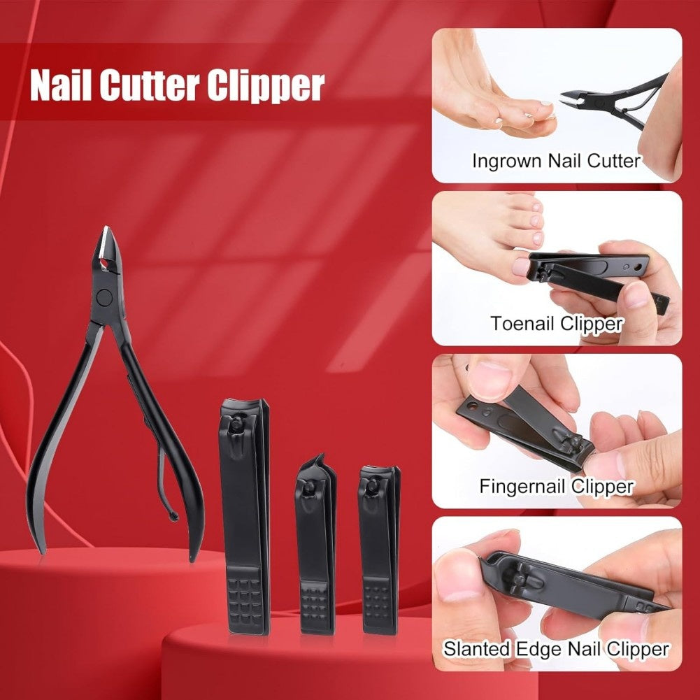 18-Piece,Nail Clippers Trimming Tool Set, Manicure Set, Pedicure Kit, Nail Clippers, Professional