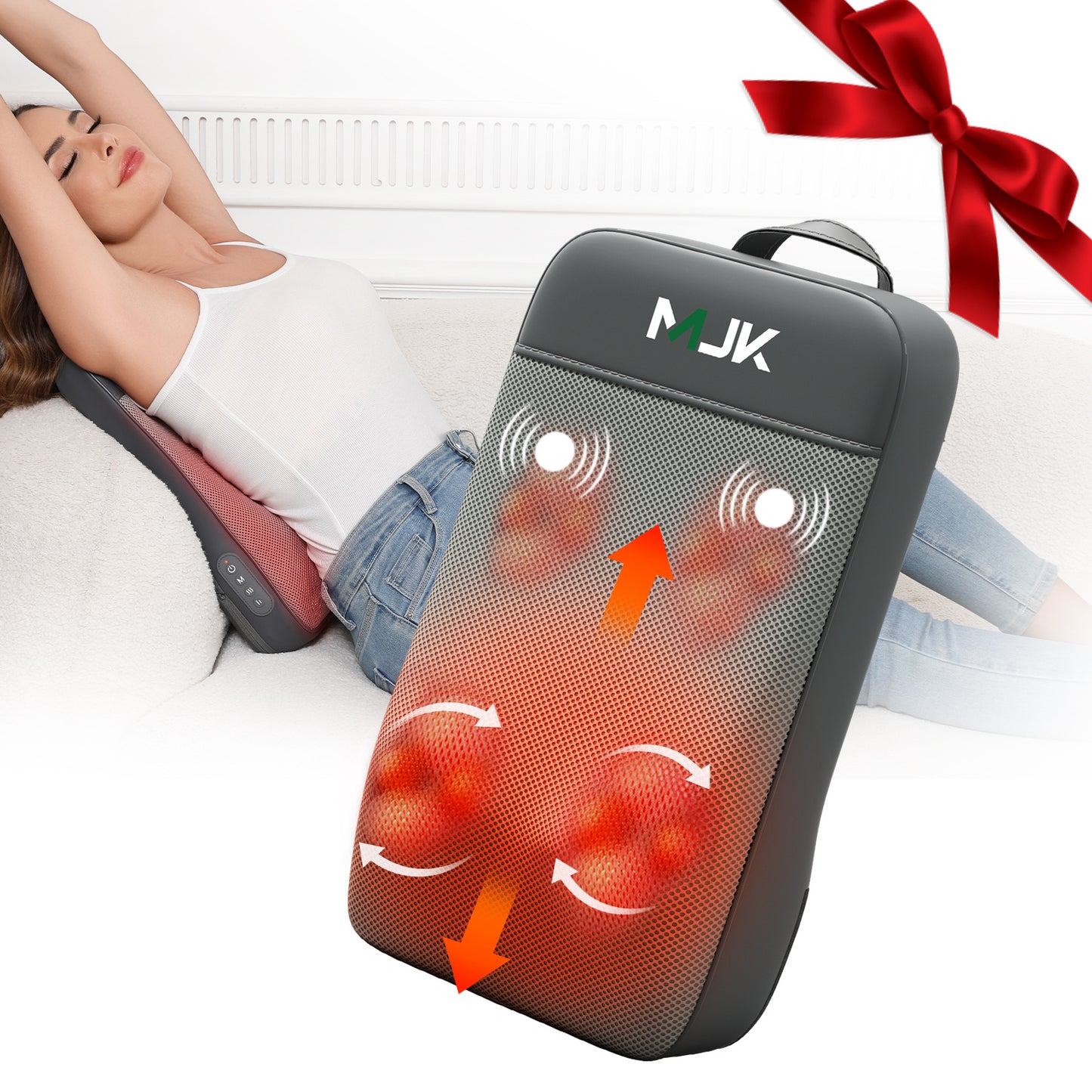 Short Walk Cushion Massager, Kneads And Heats The Waist And Back, Suitable For Office And Home Use, Portable Multi-functional Massage Device