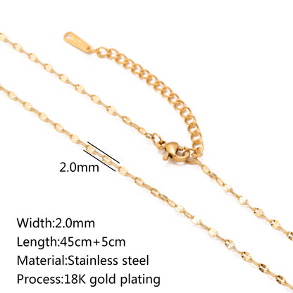 Stainless Steel Vacuum Vapor Plating 18K Gold Color Protection Lip Chain - DropOnline.co