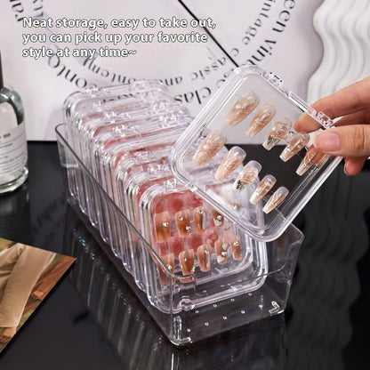 Transparent Manicure Small Wear Nail Box Handmade Nail Storage Box - DropOnline.co