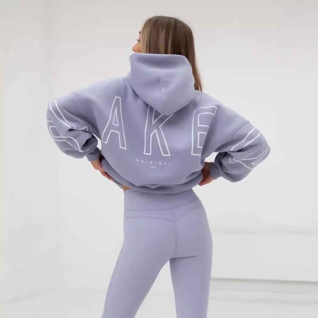 Thickened All-matching Long Sleeve Loose Hooded Hip-hop Pullover