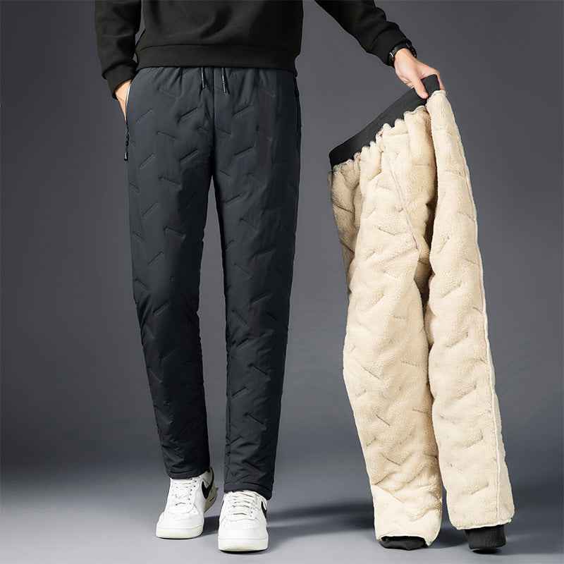 Men's Padded Cotton Trousers with Cashmere - Warm Winter Pants