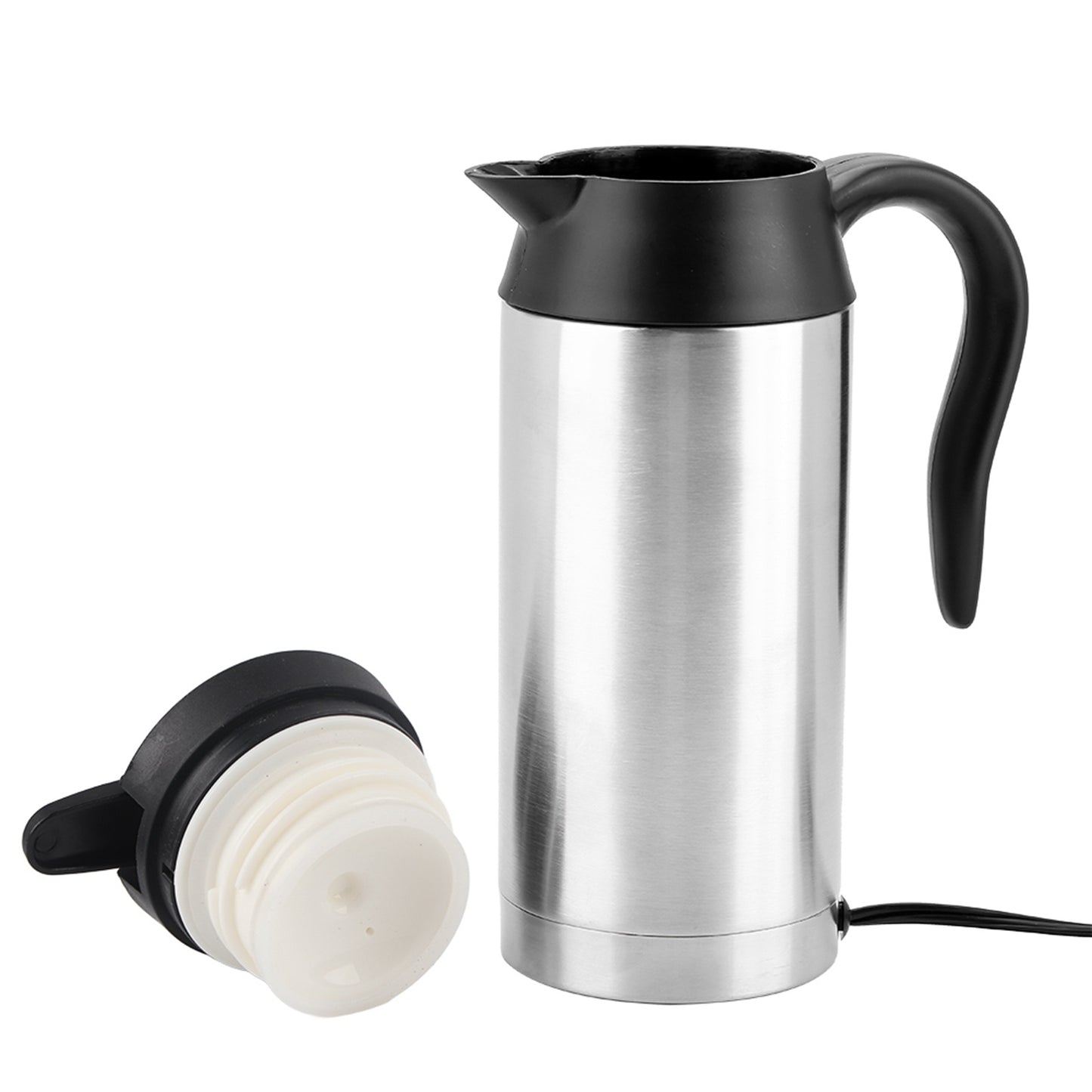 Portable Car Travel Kettle - 750ml 24V Water Heater for Coffee, Tea & Road Trips