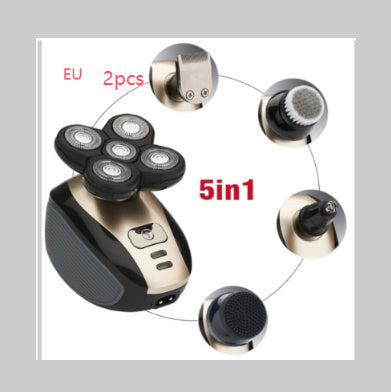 5 In 1 Multifunctional Electric Shaver 5 Blade Razor For Men Shaved Head Rechargeable Shaving Machine Beard Nose Hair Trimmer - DropOnline.co