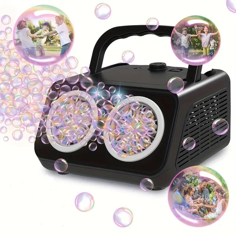 New Automatic Bubble Machine With Upgraded Bubble Blower, Suitable For Children, Indoor And Outdoor Birthday Parties, Bubble Wands, Bubble Guns, Automatic Bubble Guns, Flower Bubble Machine.