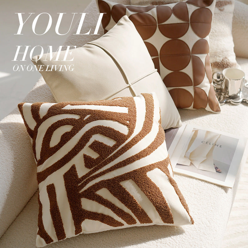Retro Knotted Pillow Cushion - Vintage Style Decorative Throw Pillow