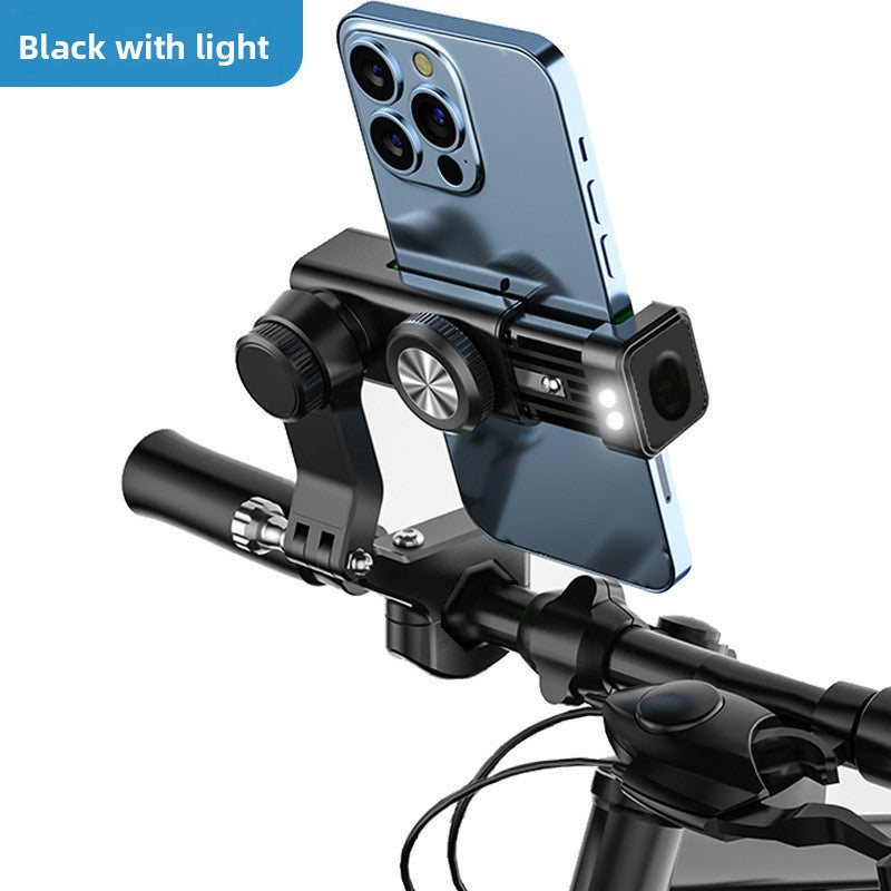 Bike Phone Mount with LED Light - Secure Handlebar Holder for Cycling