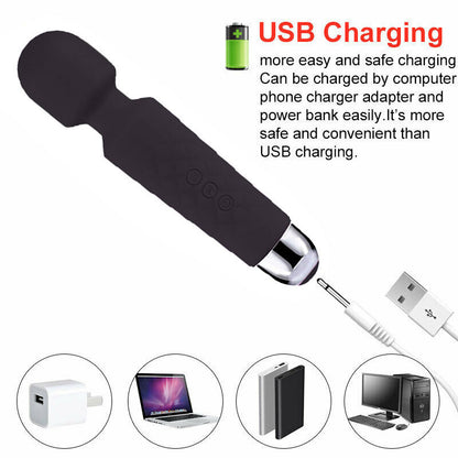 Magic Massage Wand Muscle Relaxation Massager 20 Speed Vibrating Full Body Therapy Motor - DropOnline.co