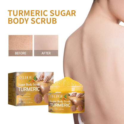 EELHOE Turmeric Body Scrub Lightens Acne Marks, Moisturizes, Refreshes, Smoothes, Rejuvenates, Cleanses & Exfoliates Body Scrubs - DropOnline.co
