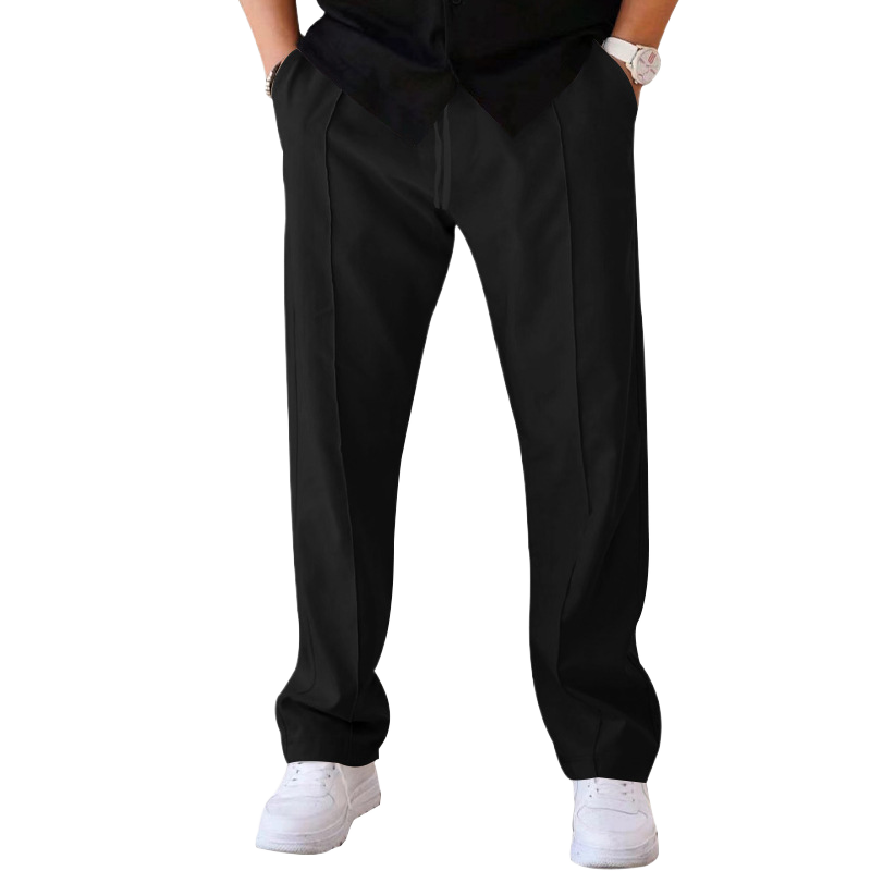 Men's Loose Straight-Leg Sport Trousers - Casual Athletic Pants