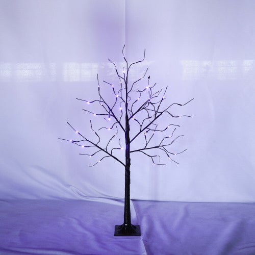 Halloween Spooky Tree Set - 3 Pack with Purple Lights (4FT, 5FT, 6FT)
