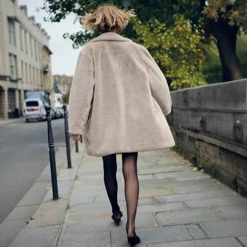 Women's Cross-border Street Fashion Effect Faux Fur Coat Jacket