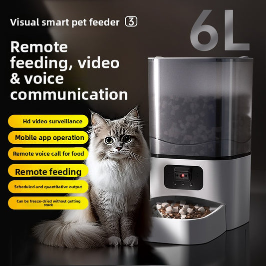 Smart Pet Feeder with HD Camera - Automatic Remote Control Dispenser