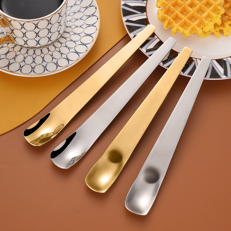 Stainless Steel Coffee Spoon - Golden Dessert & Ice Cream Spoon