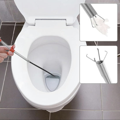 Drain Snake, 63in 33in Drain Clog Remover, 60cm 160cm Spring Pipe Dredging Tools, Drain Cleaner Sticks Clog Remover Cleaning Tools, Gutter Cleaning Tools Drain Cleaner For Toilet Sewer Shower Kitchen - DropOnline.co
