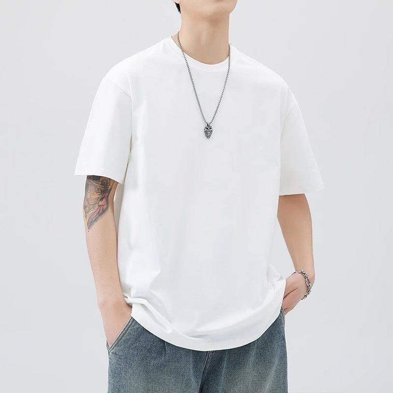 Men's Pure Cotton Short Sleeve T-Shirt - Premium Basic Tee
