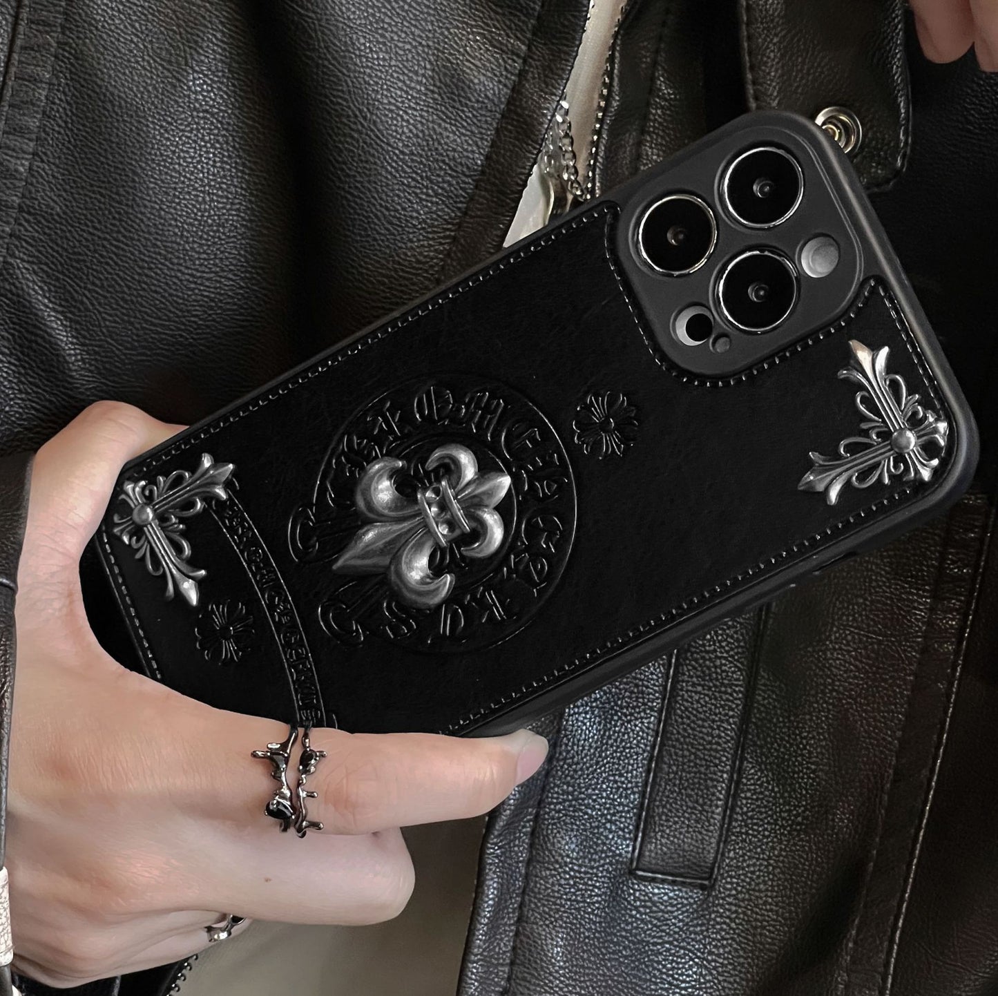 Cross Pattern iPhone Case - Minimalist Geometric Design