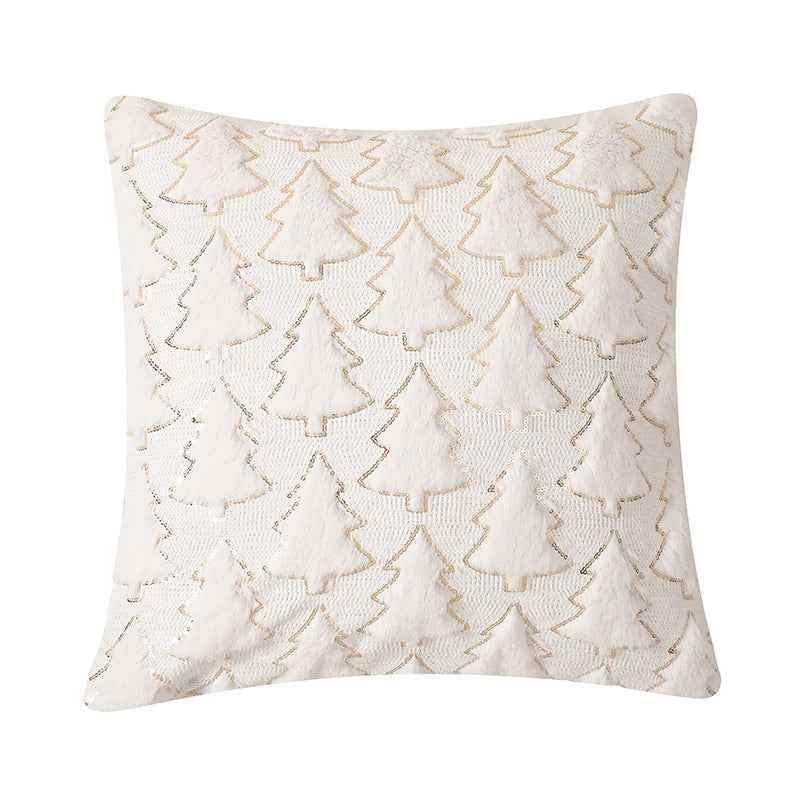 Holiday Ornament Plush Pillowcase - Festive Bedroom Bedside Cushion Cover - DropOnline.co