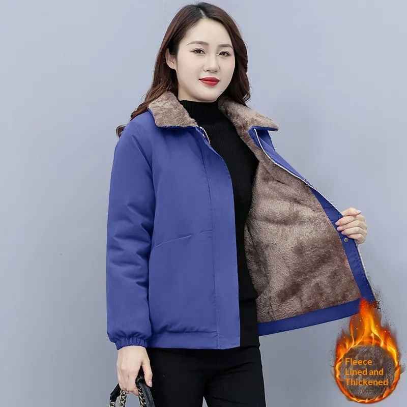 Thickened Versatile Warm Fleece Casual Jacket New Fashion Slim