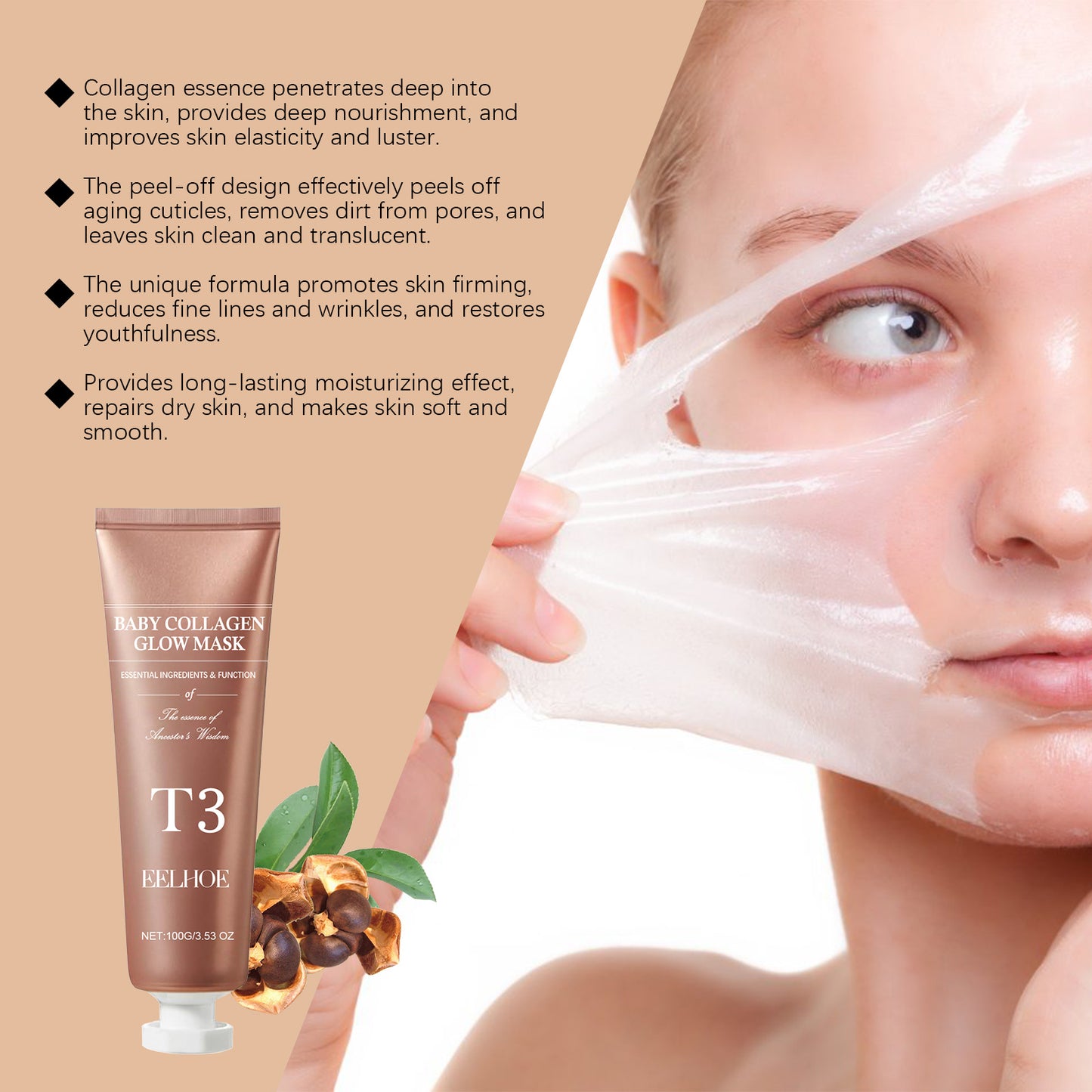 Collagen Peeling Mask Moisturizing, Hydrating, Anti-wrinkle And Brightening Peeling Mask