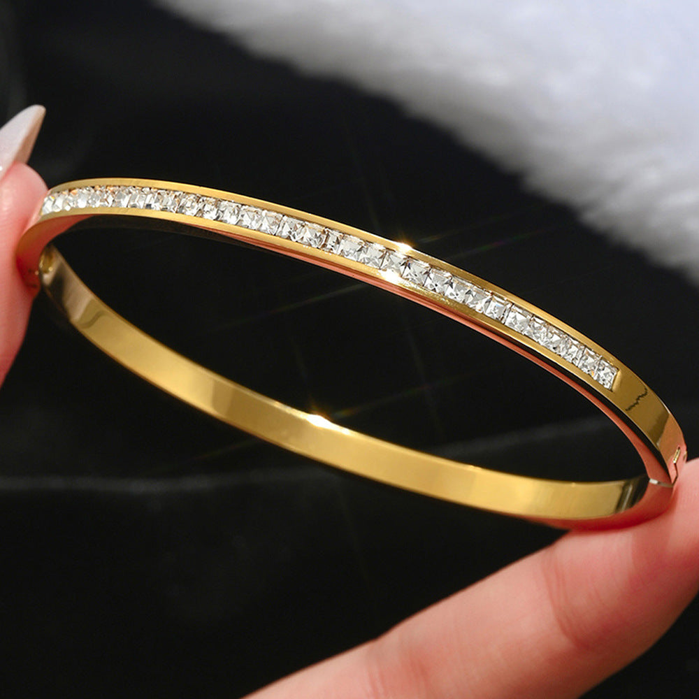 Stainless Steel Gold Bracelet - Love Nail Design