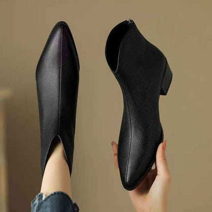 Brown French Short Boots For Women Spring And Summer