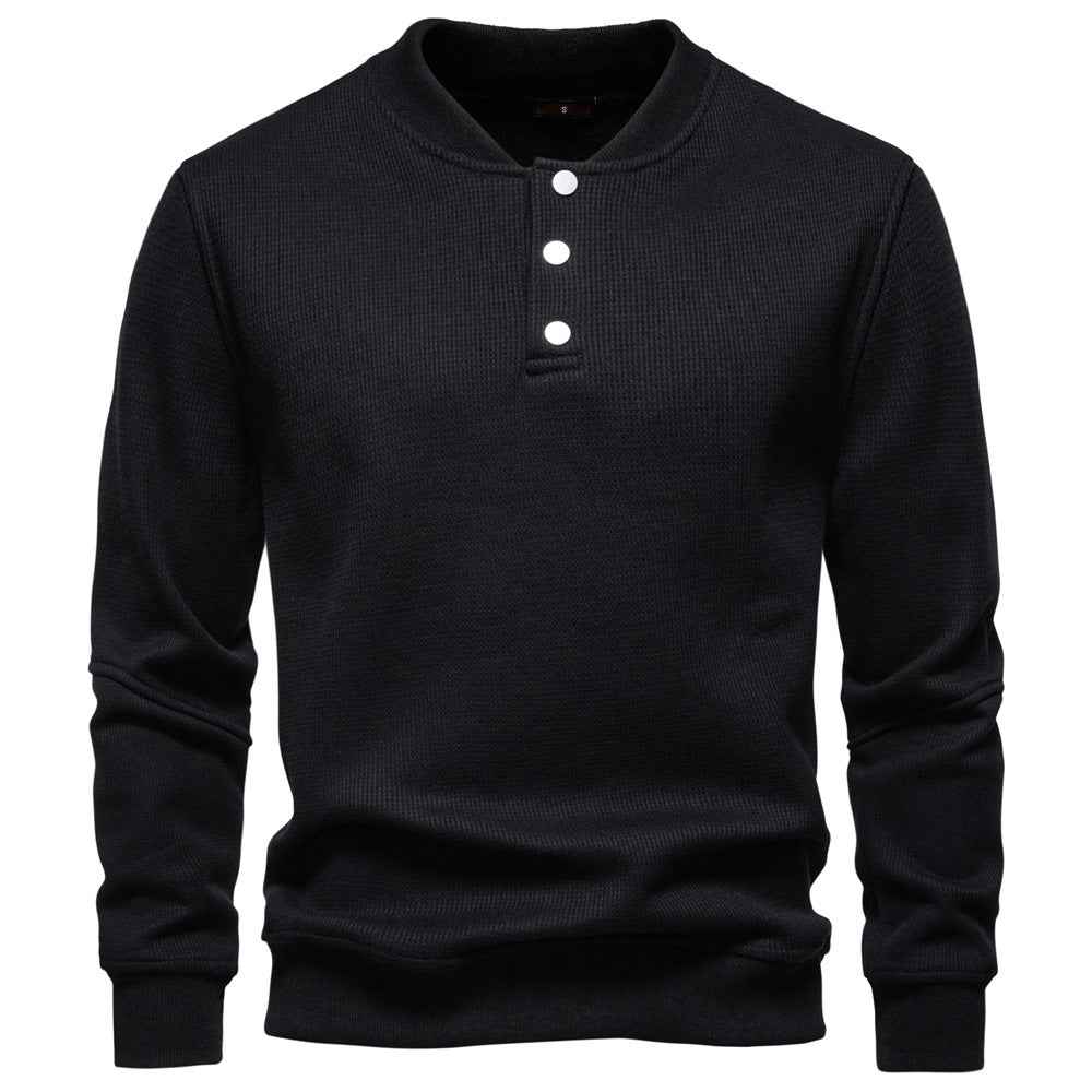 New Fleece-lined Men's Round Neck Sweatshirt