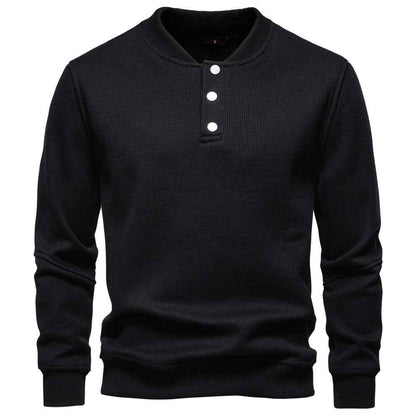 New Fleece-lined Men's Round Neck Sweatshirt